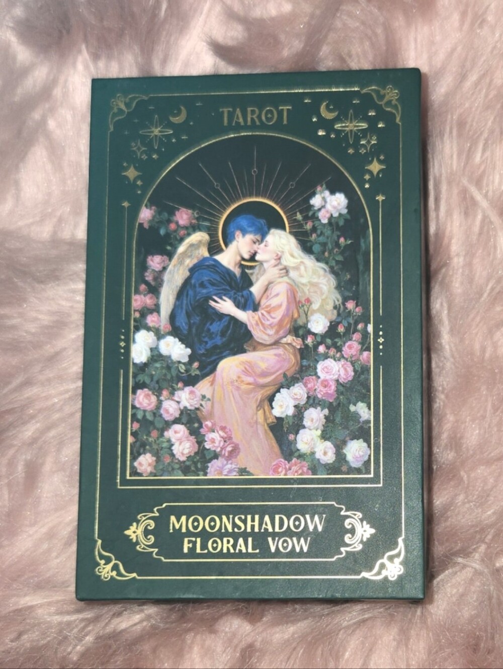 Moonshadow Floral Vow Tarot Deck - Green Box with Floral Artwork